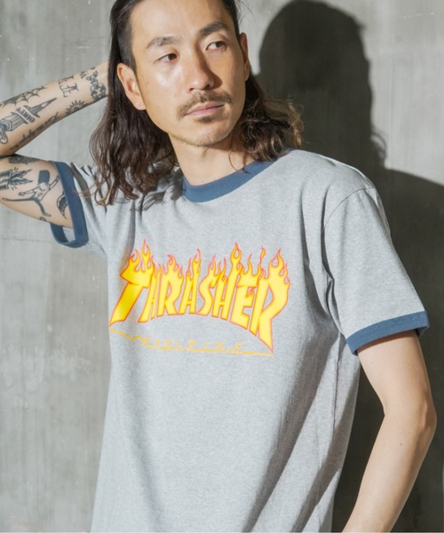 THRASHER（スラッシャー） tシャツ FLAME RINGER S/S T-SHIRTS