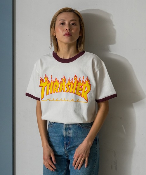THRASHER（スラッシャー） tシャツ FLAME RINGER S/S T-SHIRTS