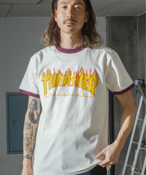 THRASHER（スラッシャー） tシャツ FLAME RINGER S/S T-SHIRTS