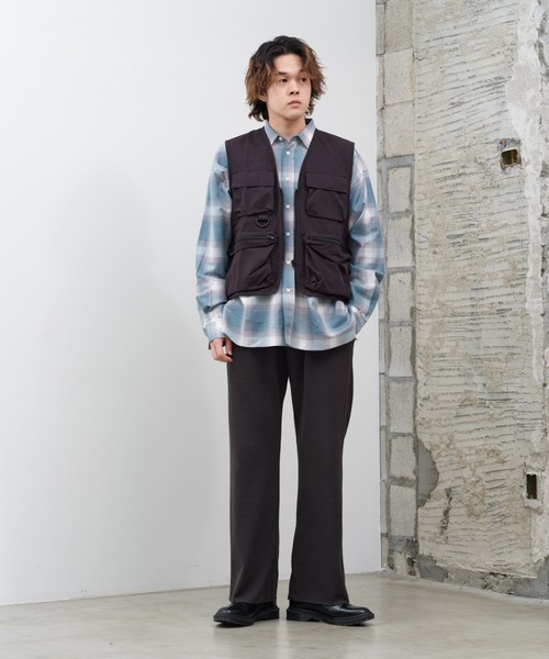 WHIMSIC シャツ 「UNISEX/SETUP対応」オンブレチェック