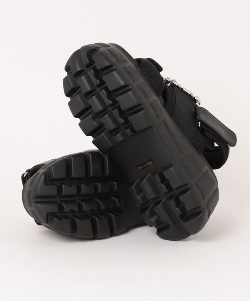 Parade サンダル 「厚底」ビジュー付きダブルベルトスポーツ