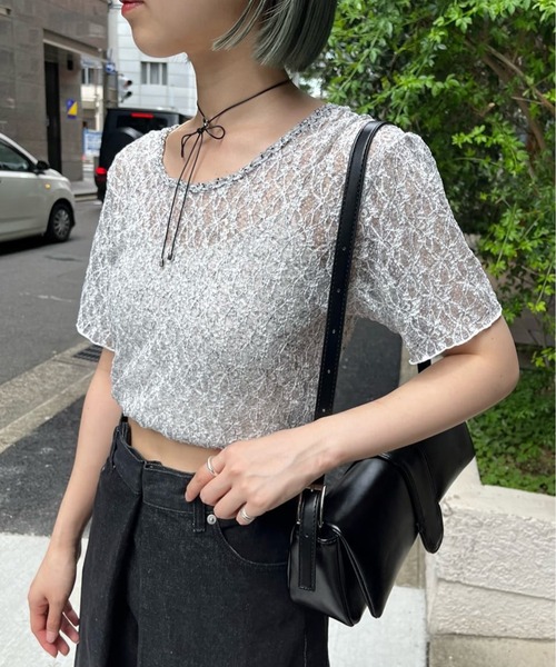 Kastane（カスタネ） tシャツ *「リバーシブル」レースフラワー