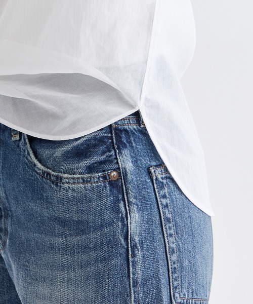 CINOH ブラウス シャツ 「CINOH/チノ」別注 SHEER HALF SLEEVE