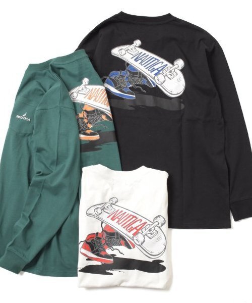 NAUTICATシャツ NAUTICA tシャツ 「大人向けサイズあり」「NAUTICA」バック