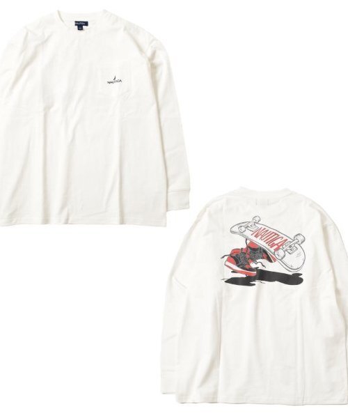 NAUTICATシャツ NAUTICA tシャツ 「大人向けサイズあり」「NAUTICA」バック