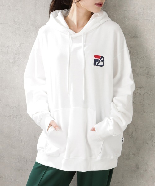 パーカー 「ノベルティ付き」 FILA × BE:FIRST フィラ×ビーファースト コラボ ロゴ刺繍 パーカー フーディー レディース