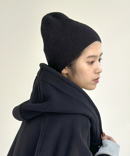 AP STUDIOウールカシミヤニットビーニー　グレー AP STUDIO 帽子 キャップ ウールカシミヤニットビーニー