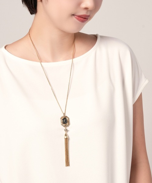 LANVIN en Bleu ネックレス アールデコ タッセルネックレス レディース