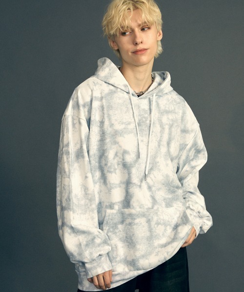 Shoowtime（ショウタイム） パーカー Marble pattern oversized