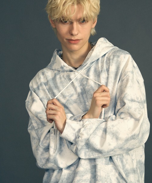 Shoowtime（ショウタイム） パーカー Marble pattern oversized