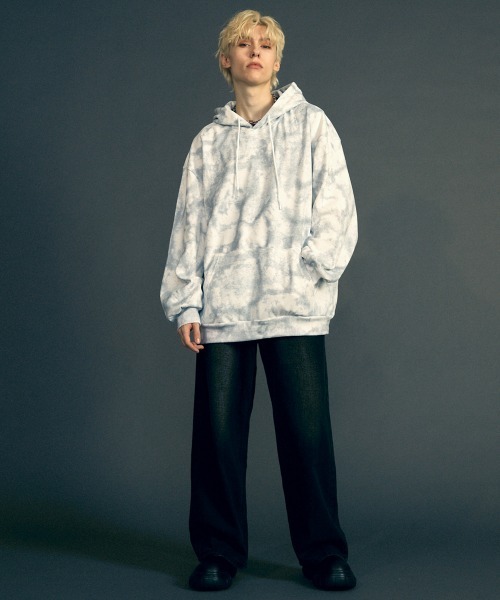 Shoowtime（ショウタイム） パーカー Marble pattern oversized