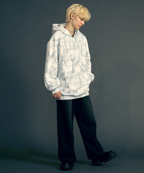 Shoowtime（ショウタイム） パーカー Marble pattern oversized