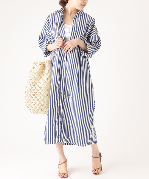 Plage」 シャツワンピース 36 ブルー レディース : 87356746 