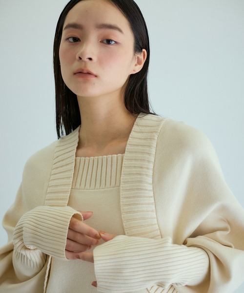 ADAM ET ROPE'（アダムエロペ） ワンピース ボレロドッキングニット