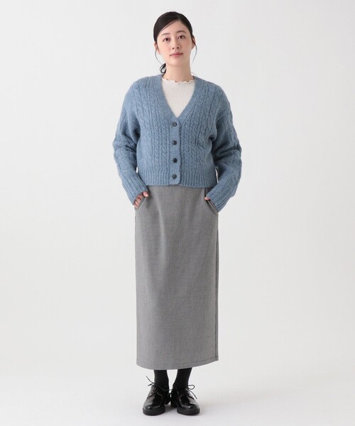 ADERERROR ケーブルニットカーディガン アドティエ ad thie 【2023AW新作】ボリュームスリーブ ケーブルニット