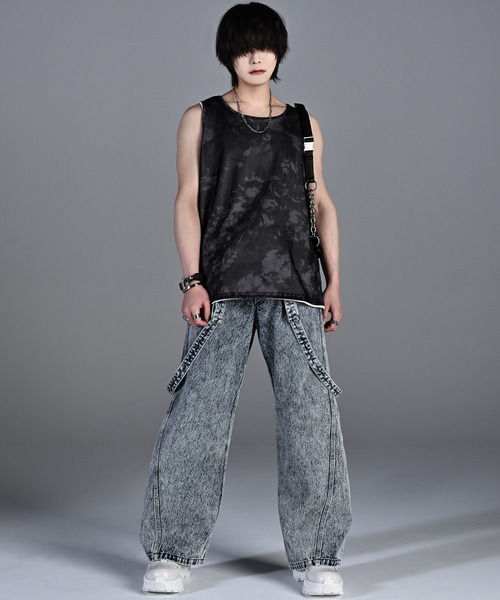 Undercover 3way タンクトップ ADRER タンクトップ 3way mesh/cotton combination layered tank