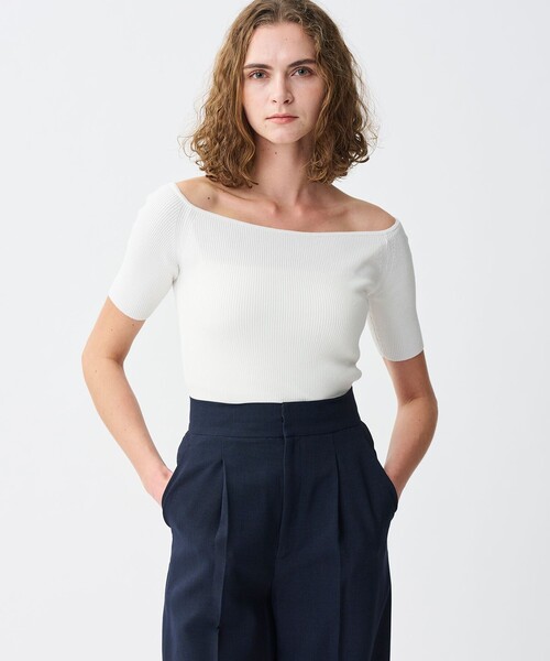 【新品】uncrave リネンニット オフショルトップス uncrave ニット セーター リネンニット オフショルトップス