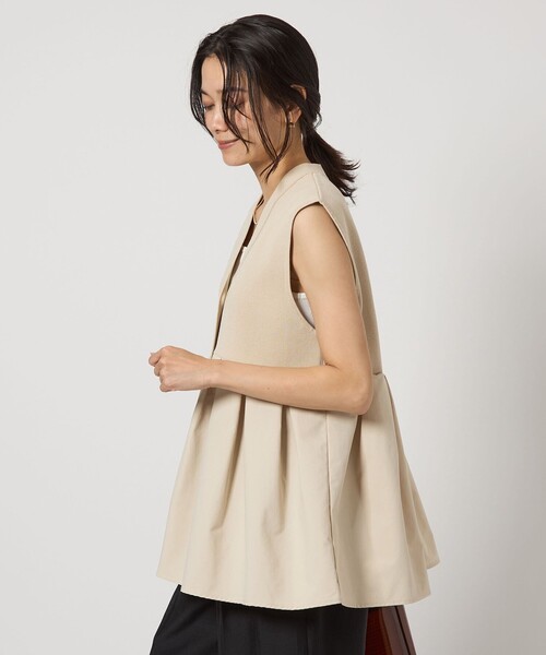 楽天市場】【SALE／70%OFF】プチ フェイクパール ペプラム ジレ
