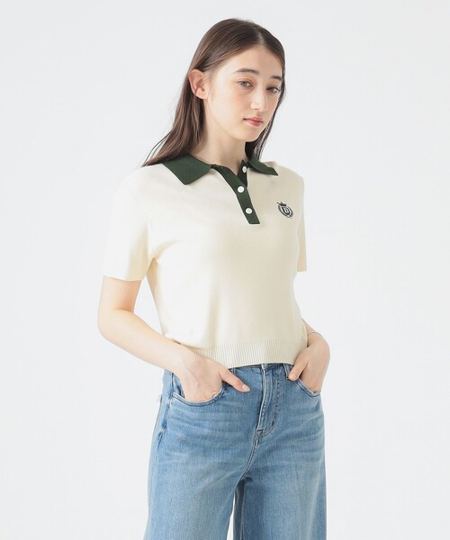 ポロシャツ ジーンズ B：MING by BEAMS ポロシャツ ポロ 刺繍 ニット 25SS レディース