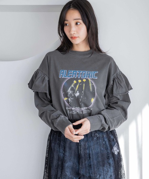 LOWRYS FARM tシャツ フリルバンドTLS 308680 レディース
