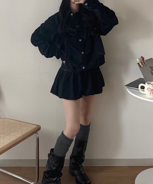 nemne（ネンネ） デニムスカート バルーンデニムスカート セットアップ