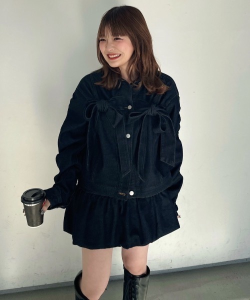 nemne store デニムジャケット バルーンデニムスカート セットアップ nemne（ネンネ） デニムスカート バルーンデニムスカート セットアップ