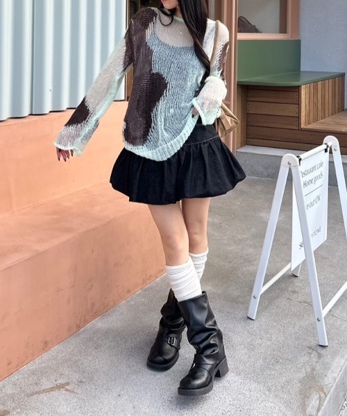 nemne（ネンネ） デニムスカート バルーンデニムスカート セットアップ