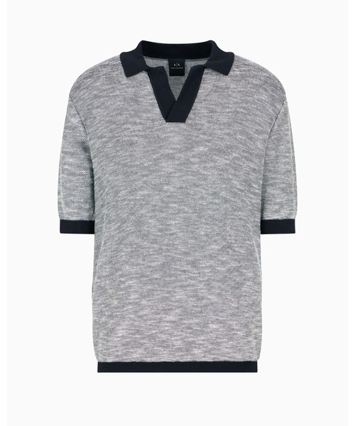 ✨美品✨ジョルジオアルマーニ 黒タグ 半袖ニット ニットポロL ARMANI EXCHANGE ポロシャツ 「A|X アルマーニ エクスチェンジ
