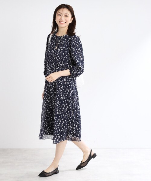 リフレクト★フラワープリントワンピース★タグ付き★29920円 Reflect（リフレクト） ワンピース 「マシンウォッシュ可」フラワー
