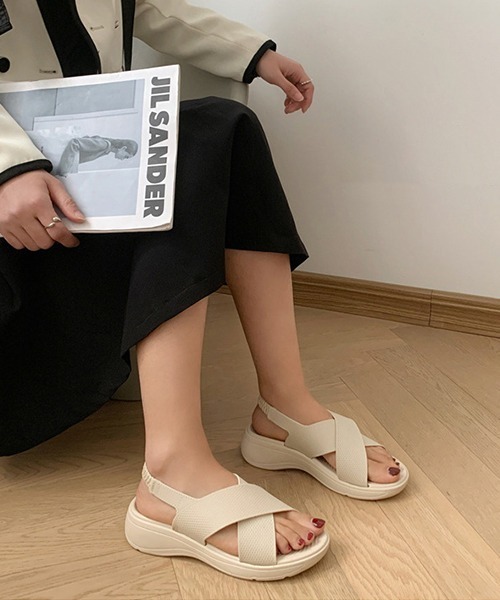 【大胆なデザイン★】DIOR 25SS ウェッジ サンダル 厚底 DIOR | D-Club ウェッジサンダル カーフスキン
