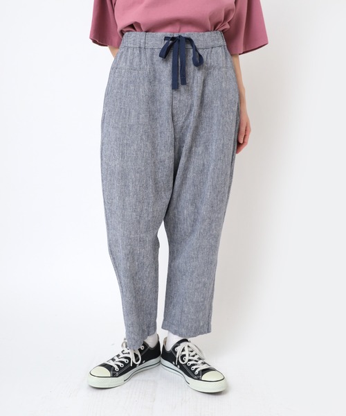パンツ R4308 リネンレーヨンＰＪ'Ｓクロップドパンツ レディース