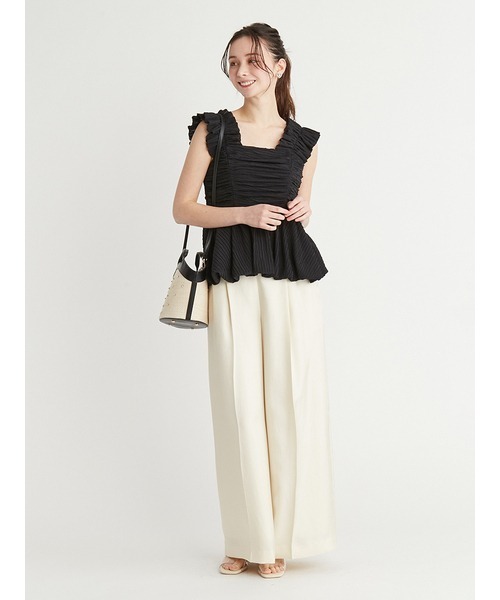 CELFORD パンツ CELFORD パンツ ツイルサテンワイドパンツ レディース