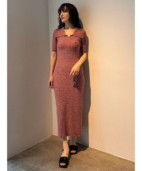 〈POLO BCSコラボ〉ダブルカラーポロニットワンピース Rirandture〈POLO BCSコラボ〉ダブルカラーポロニットワンピース