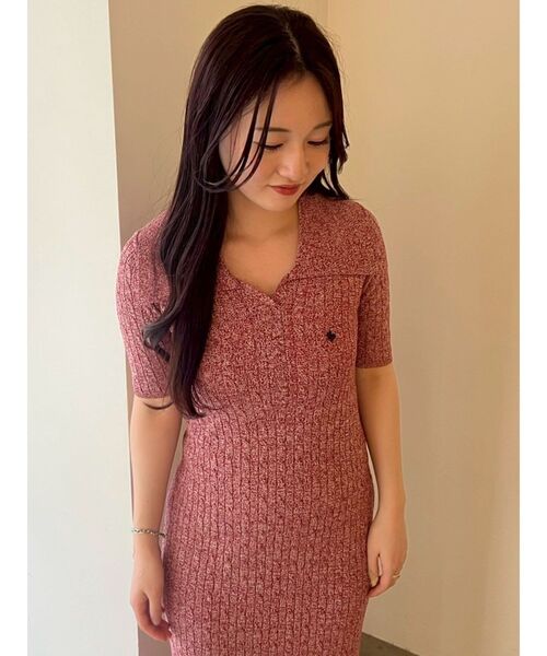 〈POLO BCSコラボ〉ダブルカラーポロニットワンピース Rirandture 〈POLO BCSコラボ〉ダブルカラーポロニット