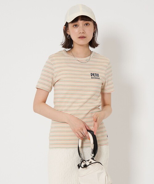 PETIT BATEAU tシャツ 「別注」「PETIT BATEAU」プリント
