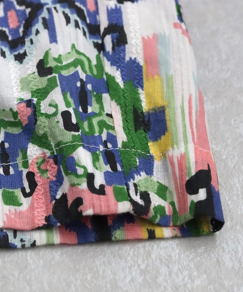 antiqua パンツ 総柄タックワイドパンツ レディース : ZOZOTOWN