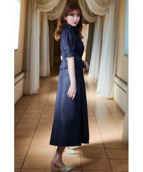 ワンピース Her lip to Marseill Belted Denim Dress her lip to Marseille Belted Denim Dress ワンピース