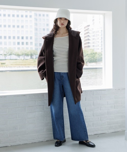 「LAKOLE」 コート SMALL ダークブラウン レディース_画像7