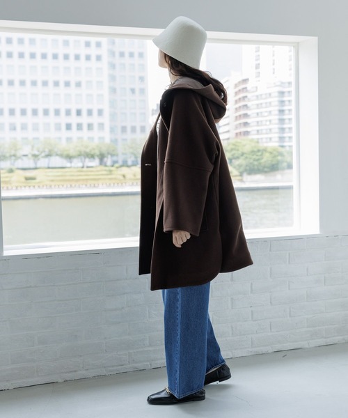 「LAKOLE」 コート SMALL ダークブラウン レディース_画像8