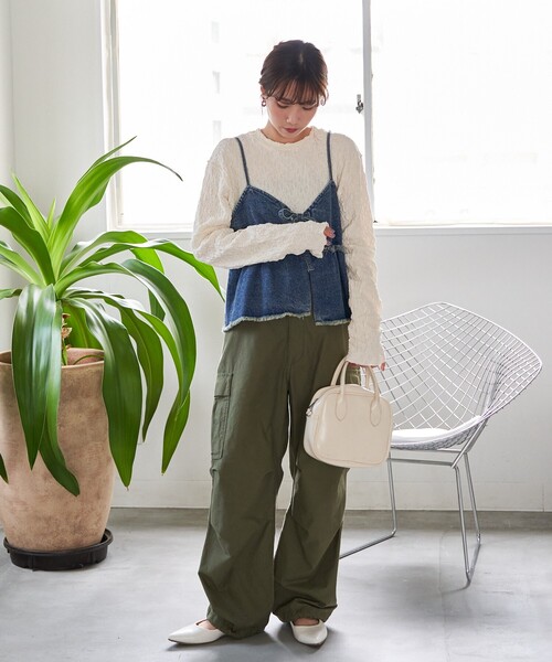 「FREAK'S STORE」 長袖カットソー フリ- オフホワイト レディース FREAK'S STORE 「FREAK'S STORE」 長袖カットソー フリ- オフ