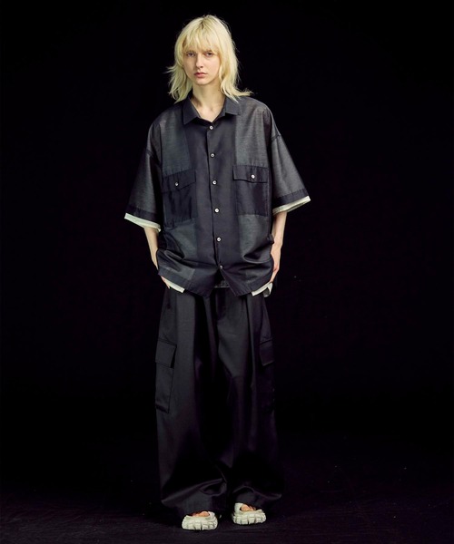 MAISON SPECIAL シアースリーブオーバーシャツ MAISON SPECIAL（メゾンスペシャル） シャツ 「UNISEX」Prime-Over