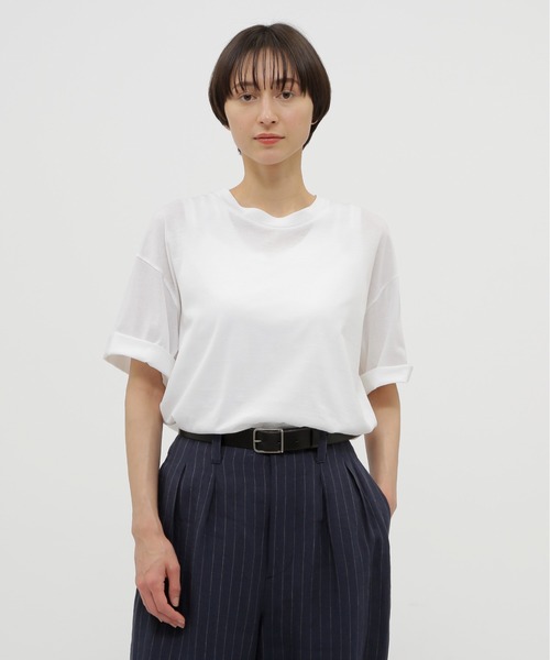 tシャツ SHEER COTTON JERSEY TOP レディース