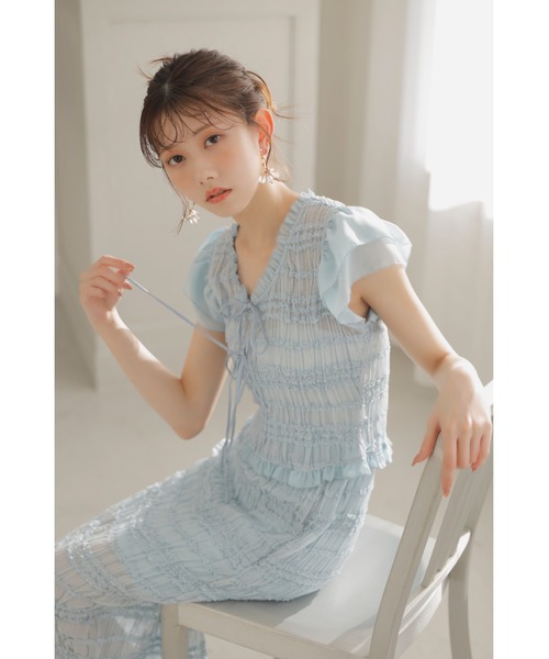 rienda スカート 「AKB48千葉恵里さん着用」シャーリングカット