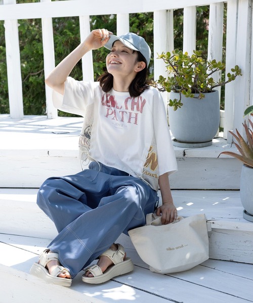 「niko and...」 スウェットカットソー SHORT グレー レディース_画像2