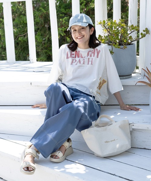 「niko and...」 スウェットカットソー SHORT グレー レディース_画像4