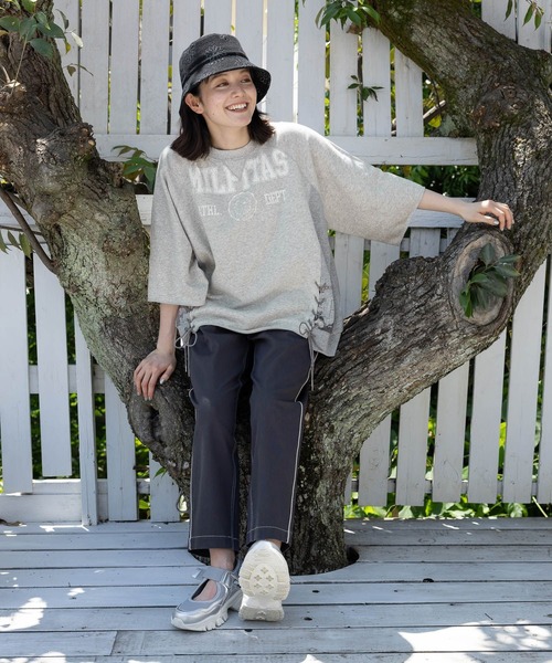 「niko and...」 スウェットカットソー SHORT グレー レディース_画像7