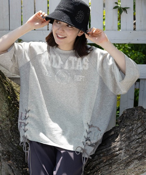 「niko and...」 スウェットカットソー SHORT グレー レディース_画像9