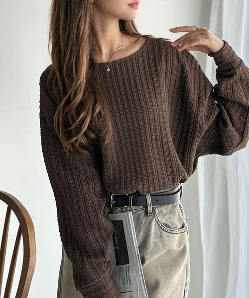 tシャツ 「予約受付中」ゆったりシルエットでこなれ感をプラス。フクレジャガードトップス（長袖） レディース | classicalelf | 03