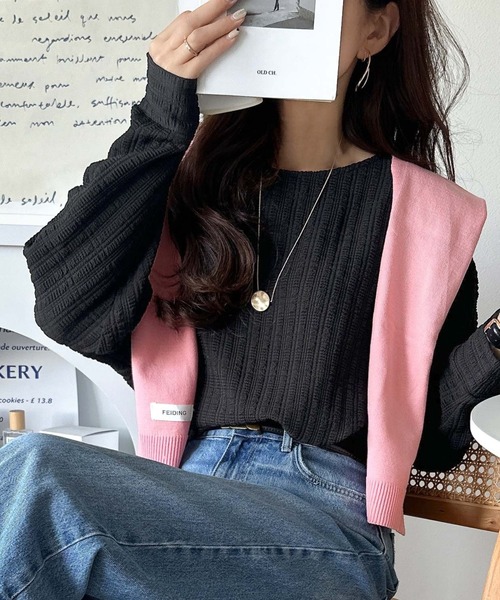 tシャツ 「予約受付中」ゆったりシルエットでこなれ感をプラス。フクレジャガードトップス（長袖） レディース | classicalelf | 02