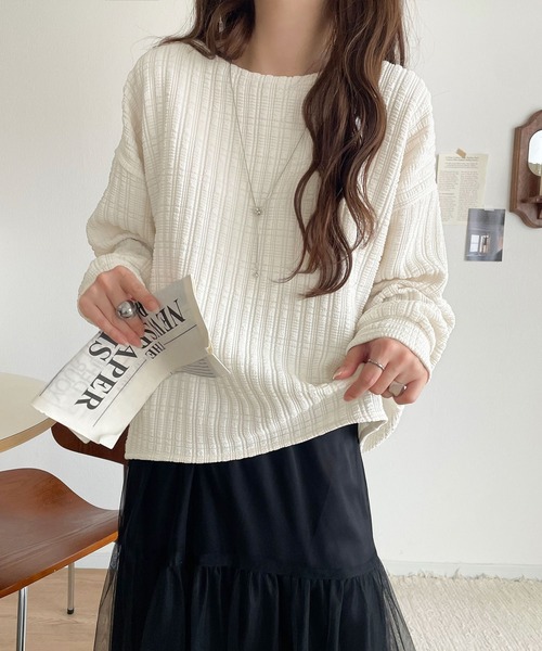 tシャツ 「予約受付中」ゆったりシルエットでこなれ感をプラス。フクレジャガードトップス（長袖） レディース | classicalelf | 11